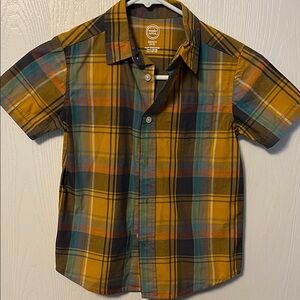 Yellow Plaid Kids Shirt